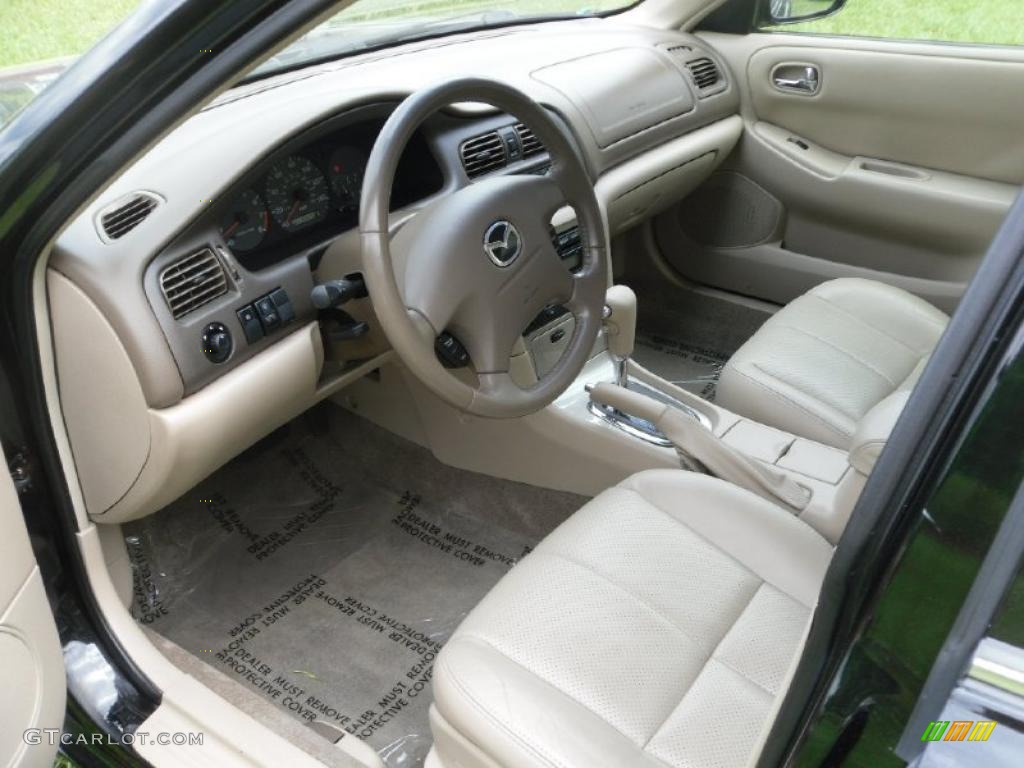 2002 626 ES V6 - Black Onyx / Beige photo #24