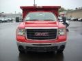 Fire Red - Sierra 3500HD Regular Cab 4x4 Chassis Dump Truck Photo No. 2