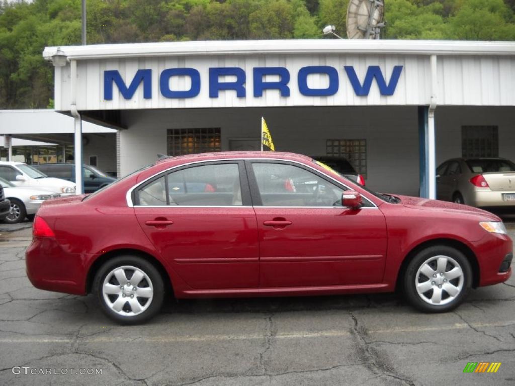 2009 Optima LX - Ruby Red / Beige photo #1