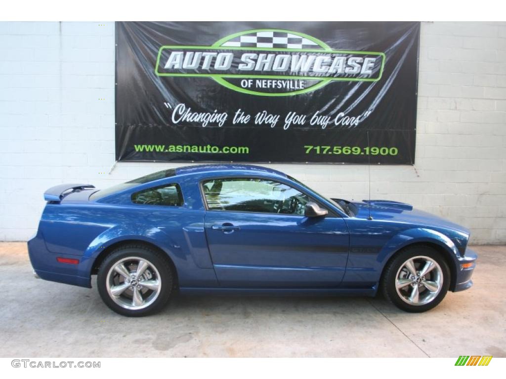 2009 Mustang GT Premium Coupe - Vista Blue Metallic / Black/Dove photo #1