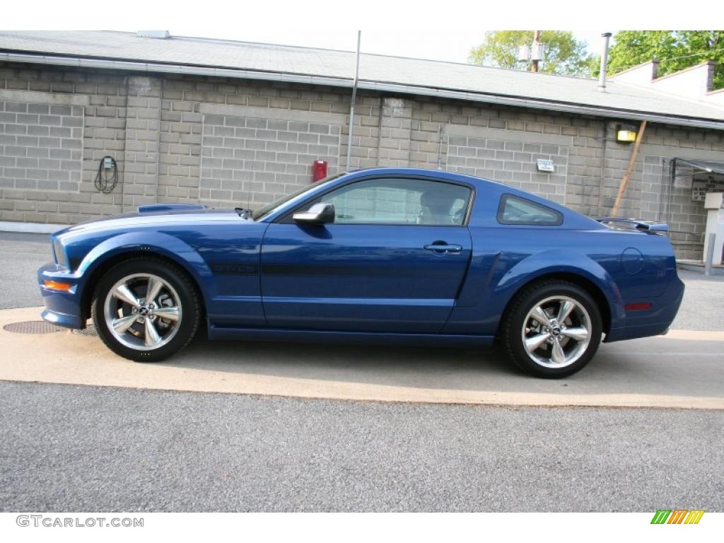 2009 Mustang GT Premium Coupe - Vista Blue Metallic / Black/Dove photo #4