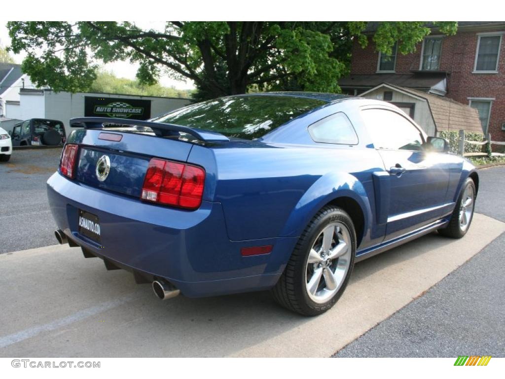 2009 Mustang GT Premium Coupe - Vista Blue Metallic / Black/Dove photo #7