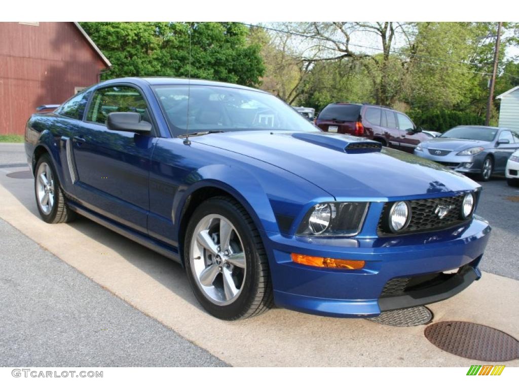 2009 Mustang GT Premium Coupe - Vista Blue Metallic / Black/Dove photo #9