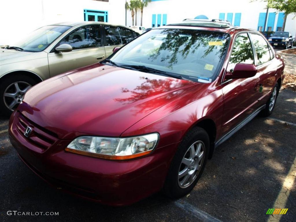 2002 Accord SE Sedan - Firepepper Red Pearl / Ivory photo #3
