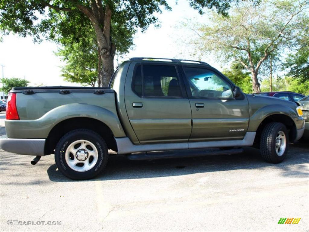 2002 Explorer Sport Trac  - Estate Green Metallic / Medium Prairie Tan photo #2