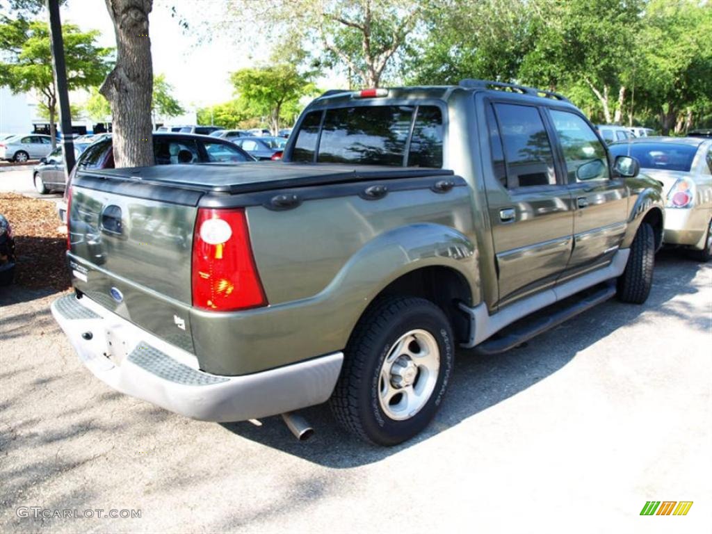 2002 Explorer Sport Trac  - Estate Green Metallic / Medium Prairie Tan photo #3