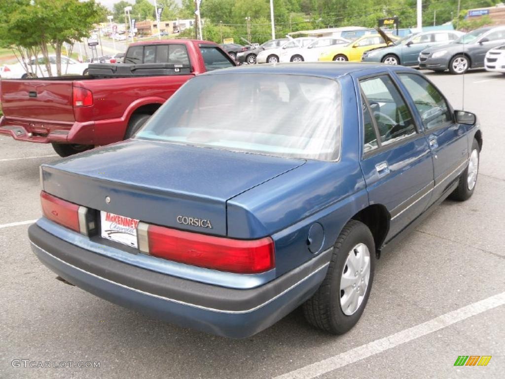 1989 Corsica Sedan - Blue Metallic / Blue photo #4
