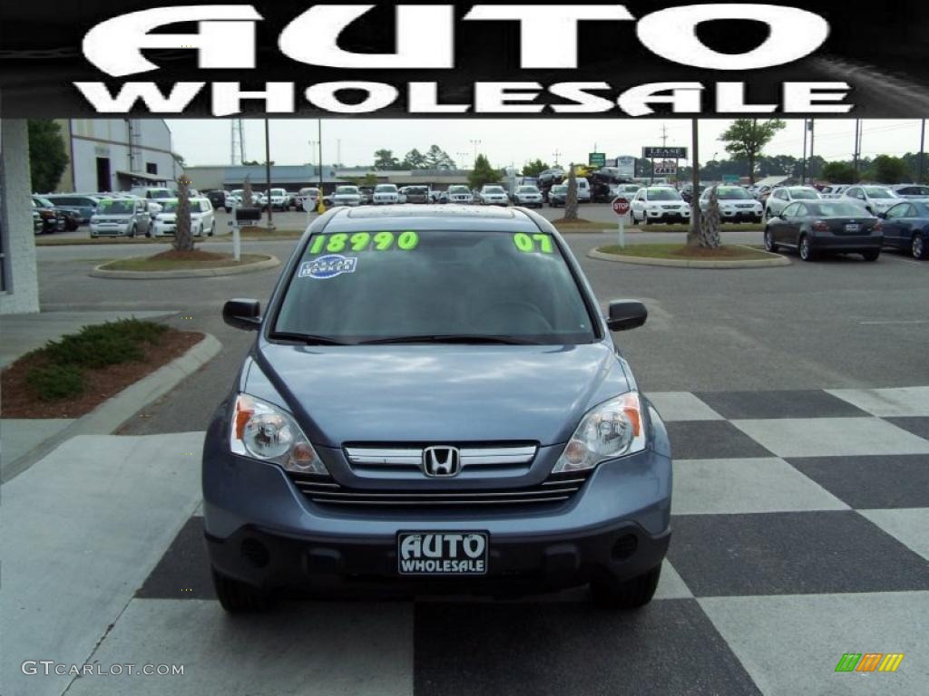 2007 CR-V EX 4WD - Glacier Blue Metallic / Gray photo #2