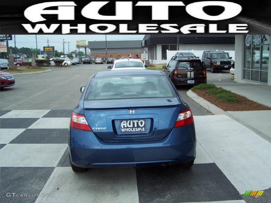 2007 Civic LX Coupe - Atomic Blue Metallic / Gray photo #3