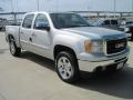 2010 Pure Silver Metallic GMC Sierra 1500 SLE Crew Cab 4x4  photo #2