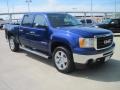 2010 Laser Blue Metallic GMC Sierra 1500 SLE Crew Cab  photo #2