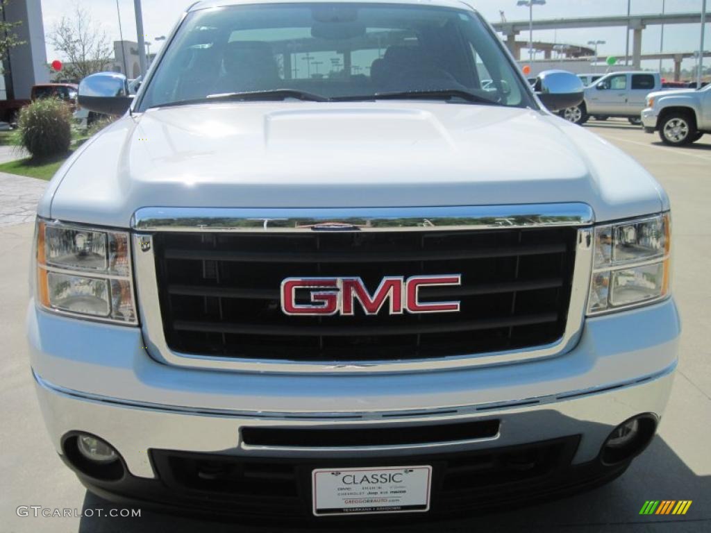 2010 Sierra 1500 SLE Extended Cab 4x4 - Summit White / Ebony photo #5