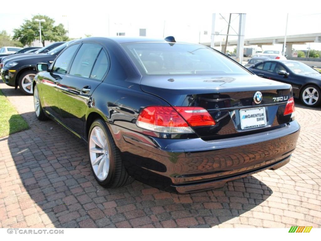 2008 7 Series 750Li Sedan - Monaco Blue Metallic / Cream Beige photo #5