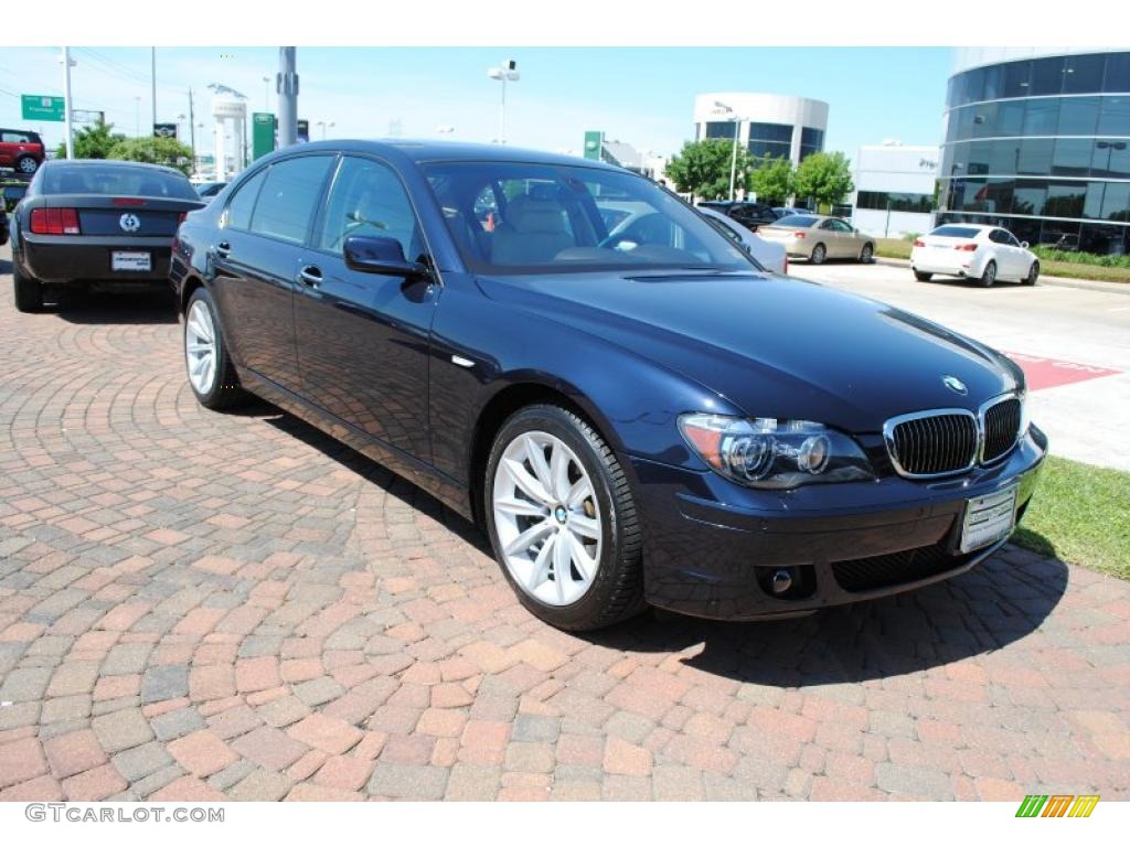 2008 7 Series 750Li Sedan - Monaco Blue Metallic / Cream Beige photo #8