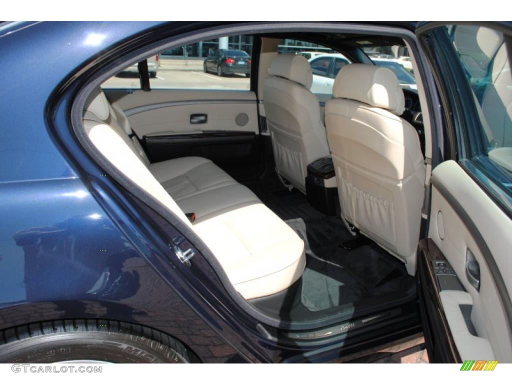 2008 7 Series 750Li Sedan - Monaco Blue Metallic / Cream Beige photo #10