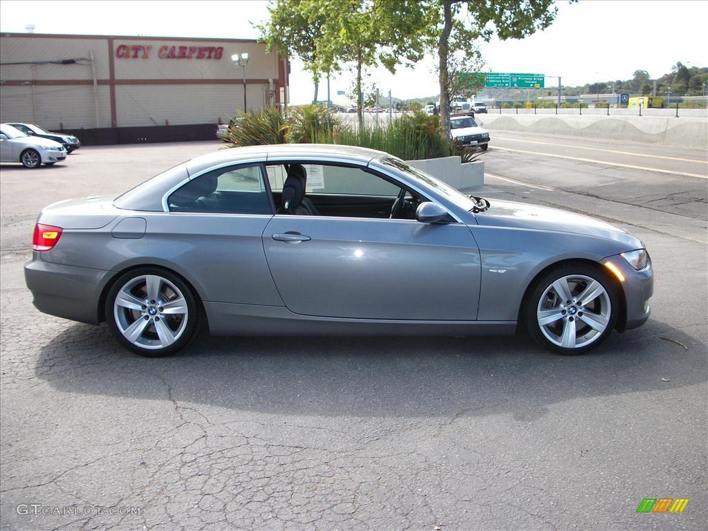 2008 3 Series 335i Convertible - Space Grey Metallic / Black photo #2