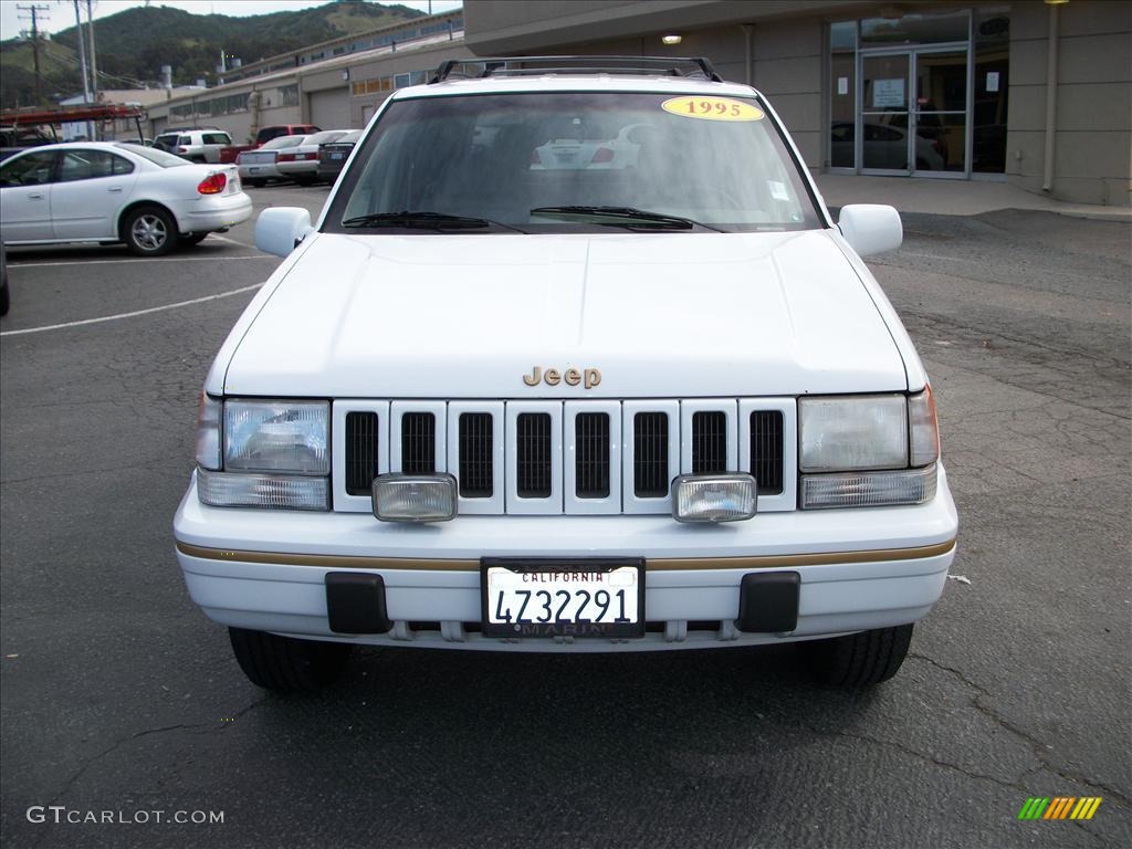 1995 Grand Cherokee Limited 4x4 - Stone White / Gray photo #8