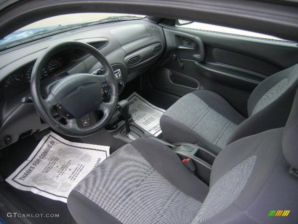 2002 Escort ZX2 Coupe - Bright Atlantic Blue Metallic / Dark Gray photo #9