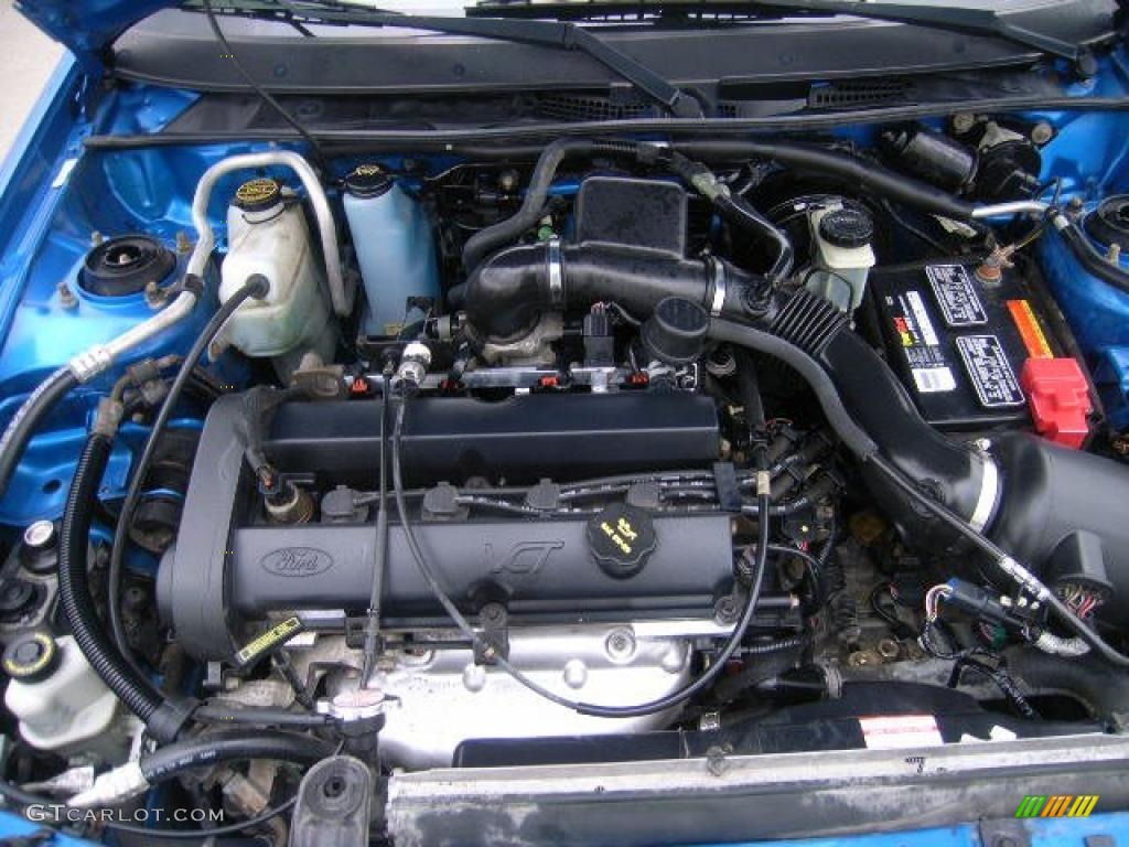 2002 Escort ZX2 Coupe - Bright Atlantic Blue Metallic / Dark Gray photo #17