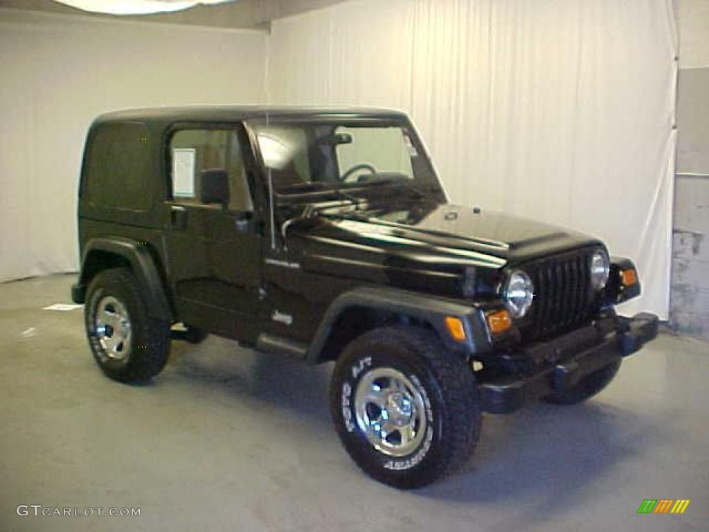2002 Wrangler X 4x4 - Black / Camel Beige photo #1