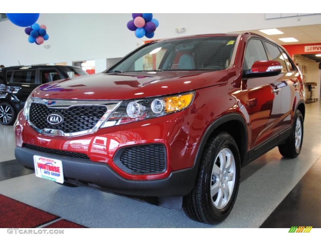 2011 Sorento LX - Spicy Red / Gray photo #3