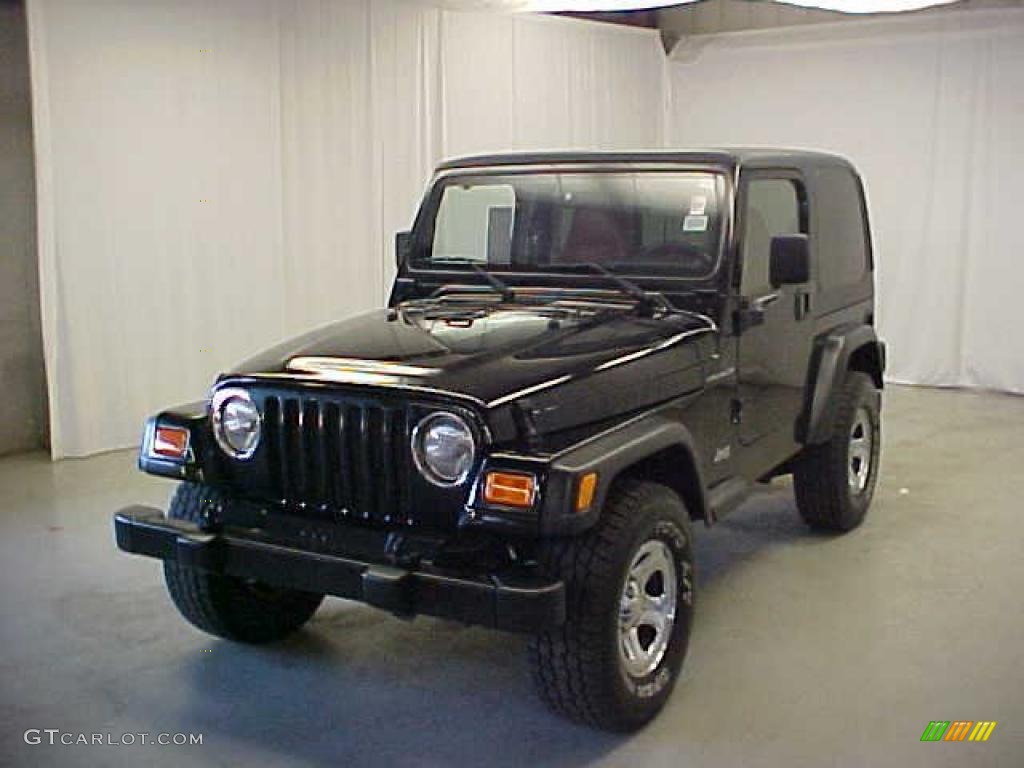 2002 Wrangler X 4x4 - Black / Camel Beige photo #3