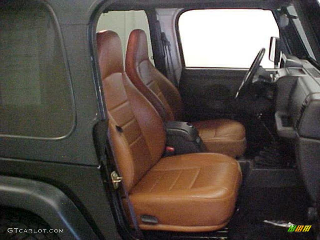 2002 Wrangler X 4x4 - Black / Camel Beige photo #7