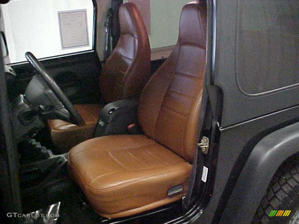 2002 Wrangler X 4x4 - Black / Camel Beige photo #13