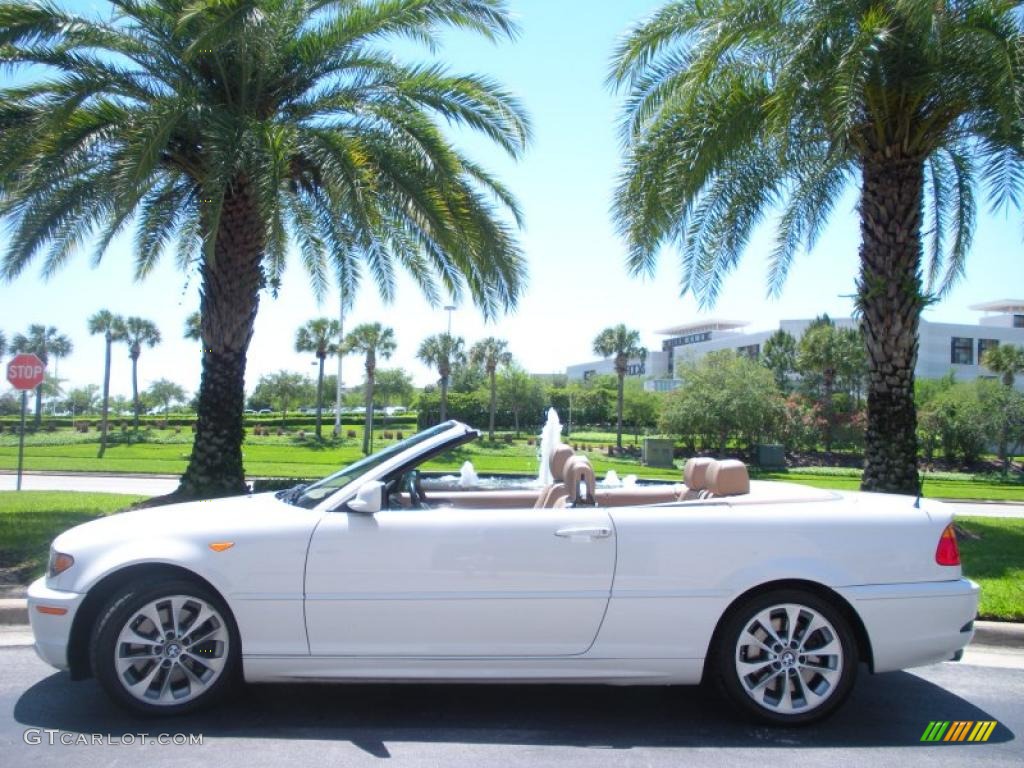 2004 3 Series 330i Convertible - Alpine White / Sand photo #13