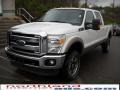 2011 White Platinum Tri-Coat Metallic Ford F350 Super Duty Lariat Crew Cab 4x4  photo #2