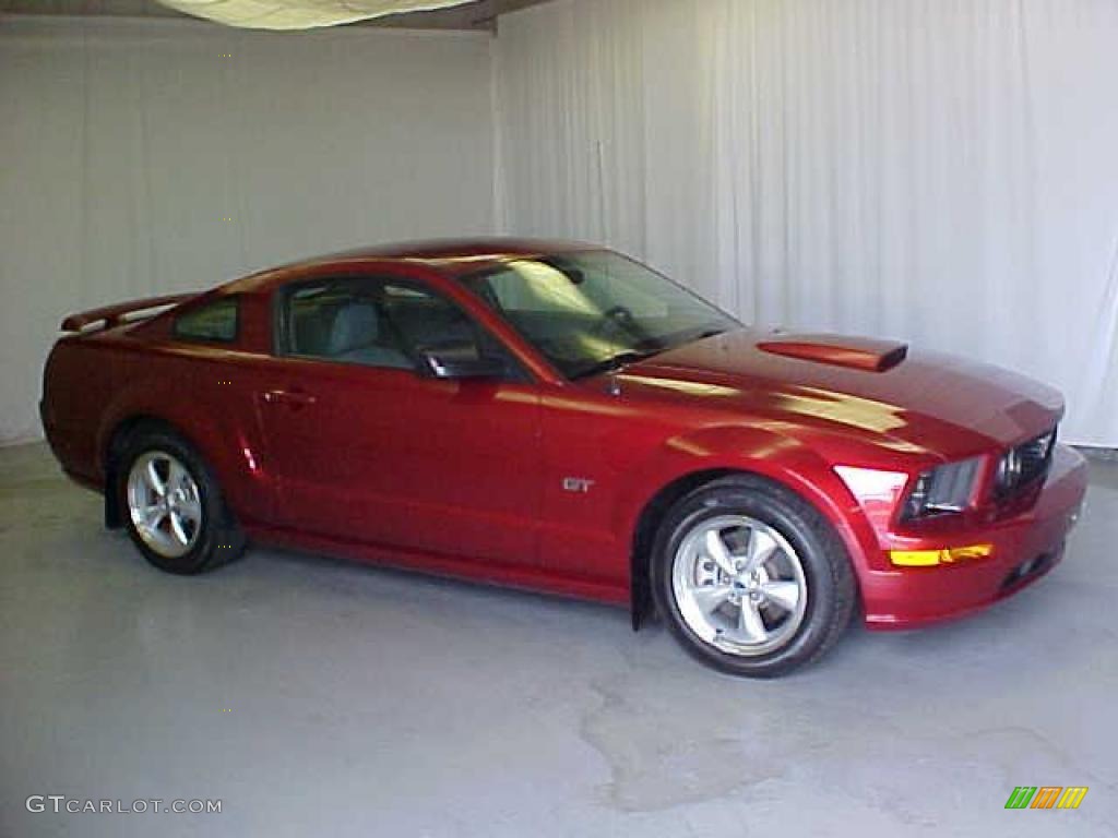 2007 Mustang GT Premium Coupe - Redfire Metallic / Light Graphite photo #1