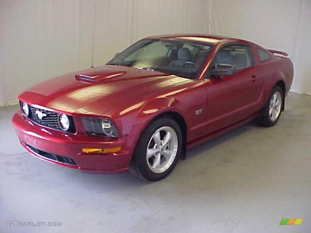 2007 Mustang GT Premium Coupe - Redfire Metallic / Light Graphite photo #3