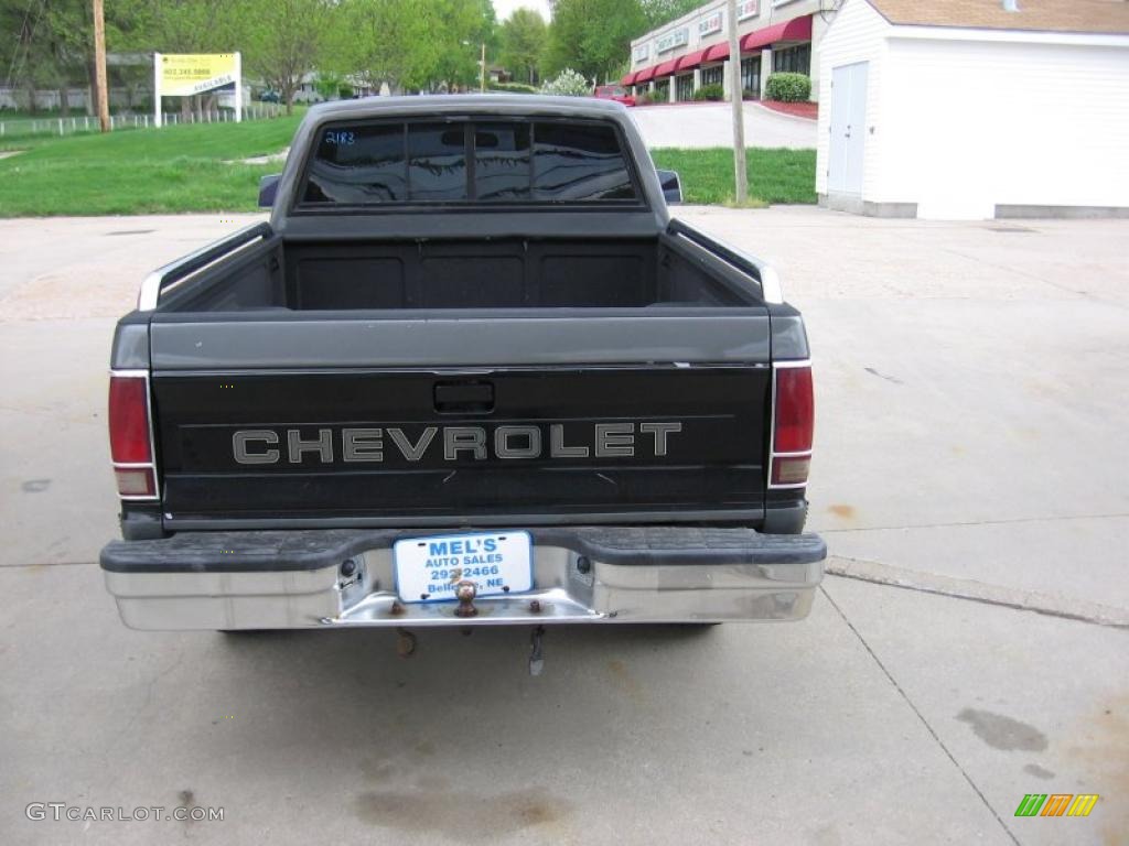 1989 S10 Regular Cab 4x4 - Midnight Black / Charcoal photo #7