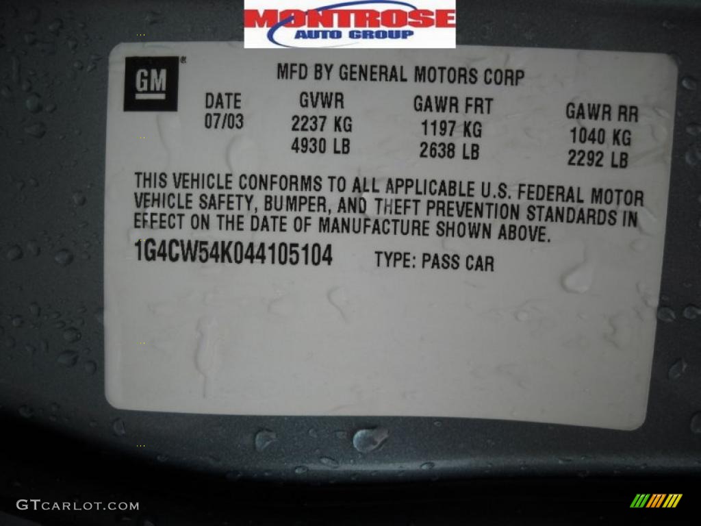 2004 Park Avenue  - Silver Blue Ice Metallic / Shale photo #11