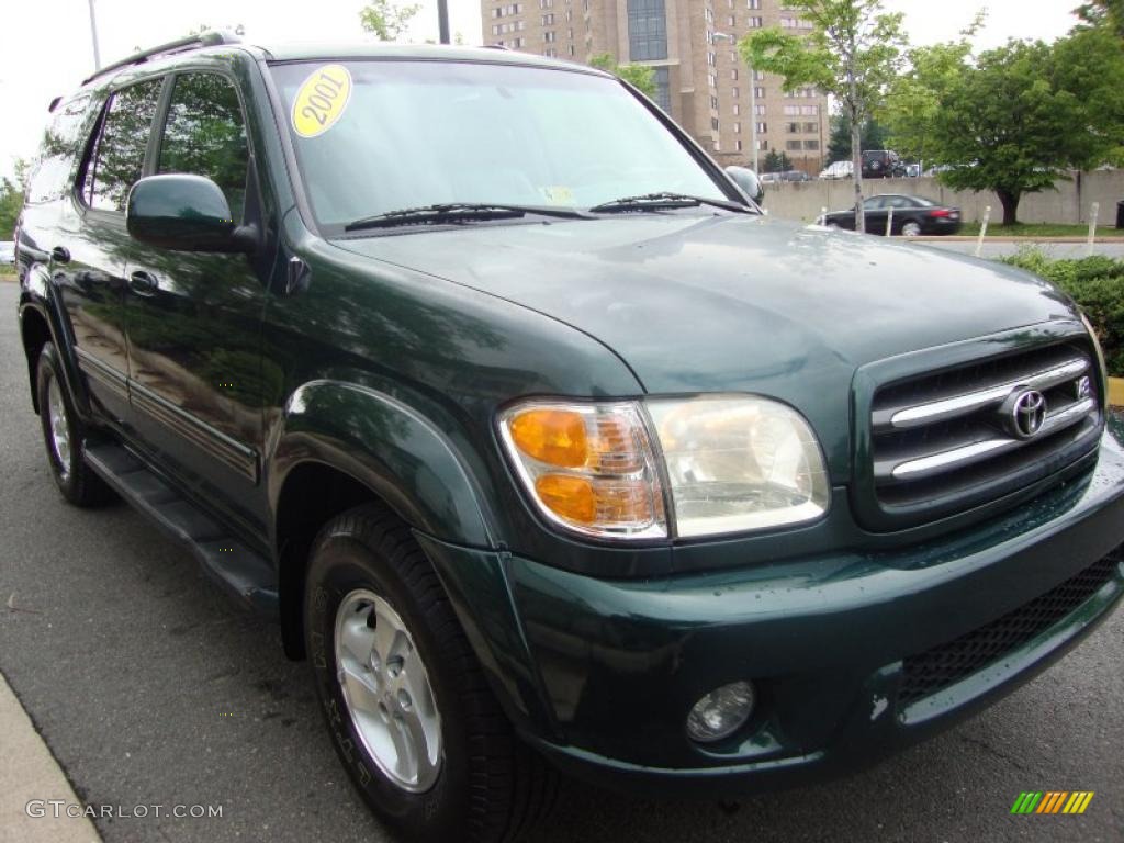 2001 Sequoia Limited 4x4 - Imperial Jade Mica / Charcoal photo #7