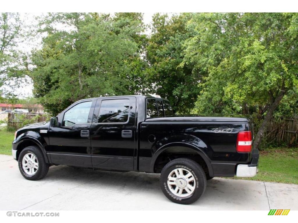 2004 F150 Lariat SuperCrew 4x4 - Black / Black photo #5