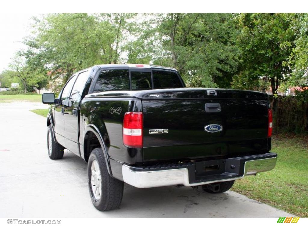 2004 F150 Lariat SuperCrew 4x4 - Black / Black photo #7