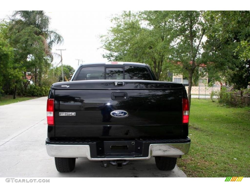 2004 F150 Lariat SuperCrew 4x4 - Black / Black photo #8