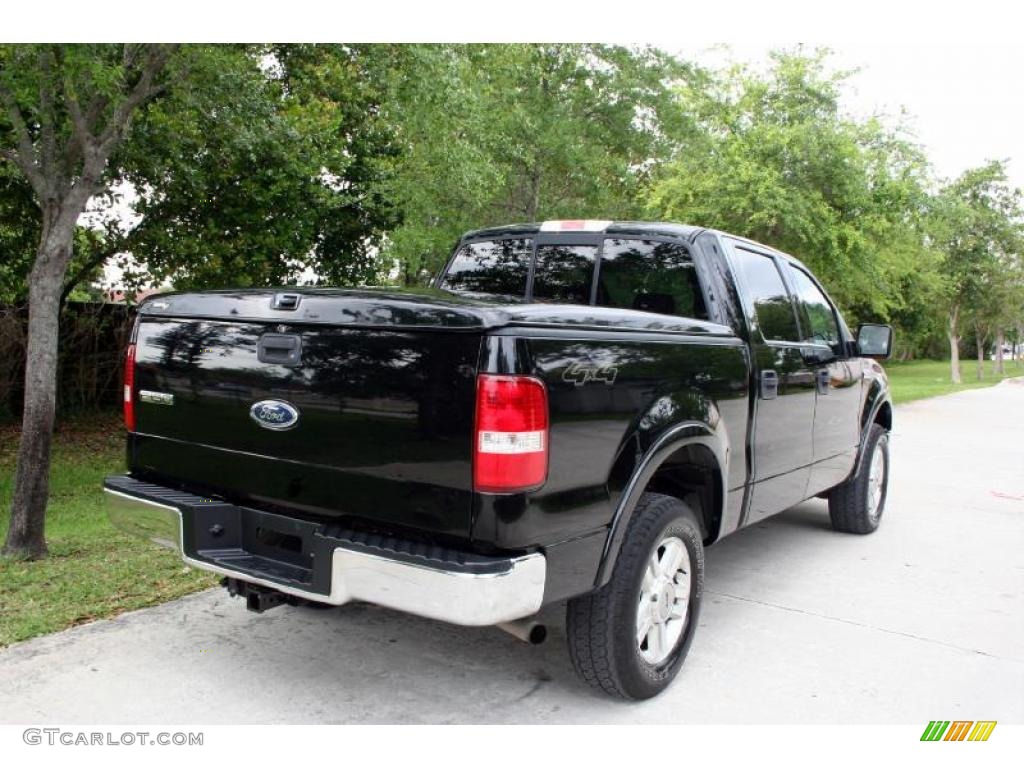 2004 F150 Lariat SuperCrew 4x4 - Black / Black photo #9