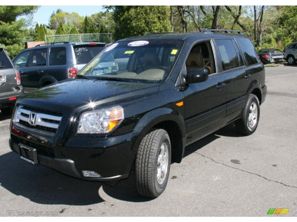 2007 Pilot EX-L 4WD - Formal Black / Saddle photo #2