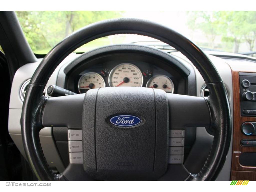 2004 F150 Lariat SuperCrew 4x4 - Black / Black photo #73