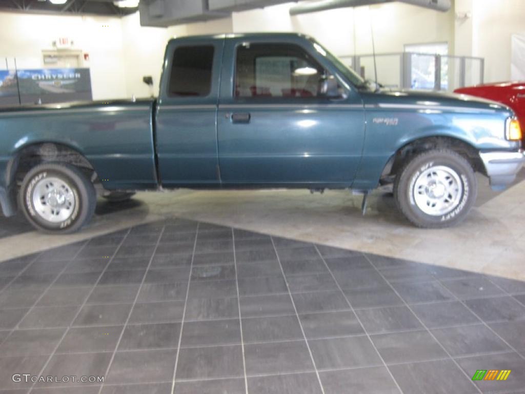 1995 Ranger XLT SuperCab - Deep Jewel Green Pearl / Brown photo #3