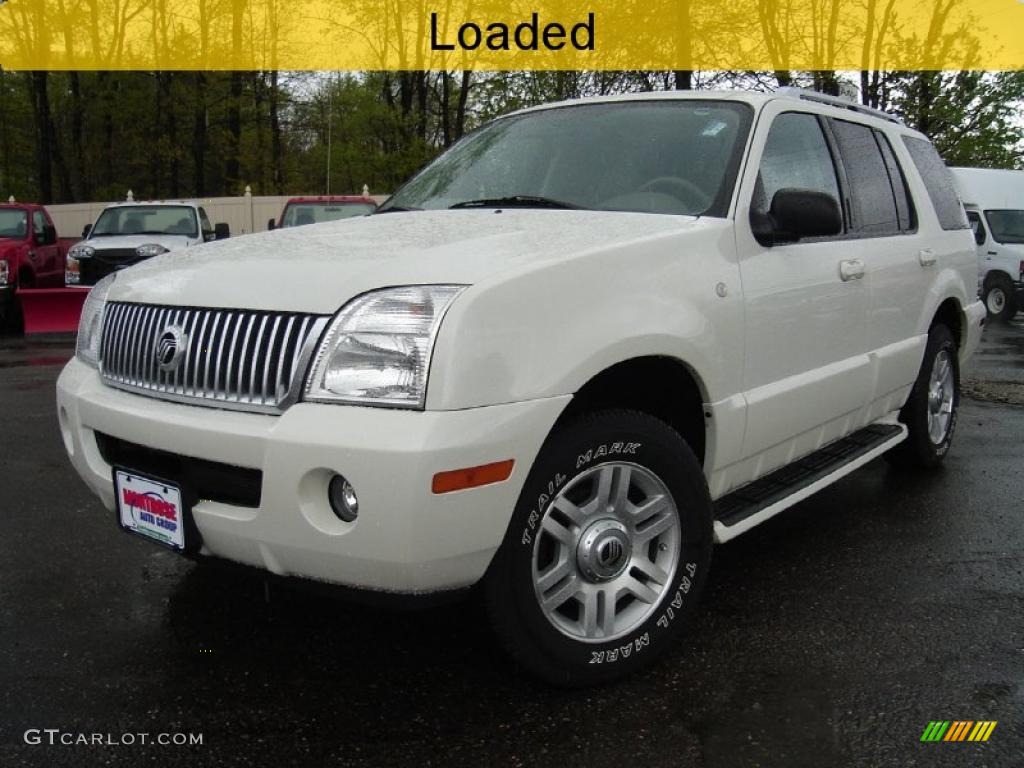 2003 Mountaineer Premier AWD - Ceramic White Tri-Coat / Medium Dark Parchment photo #1