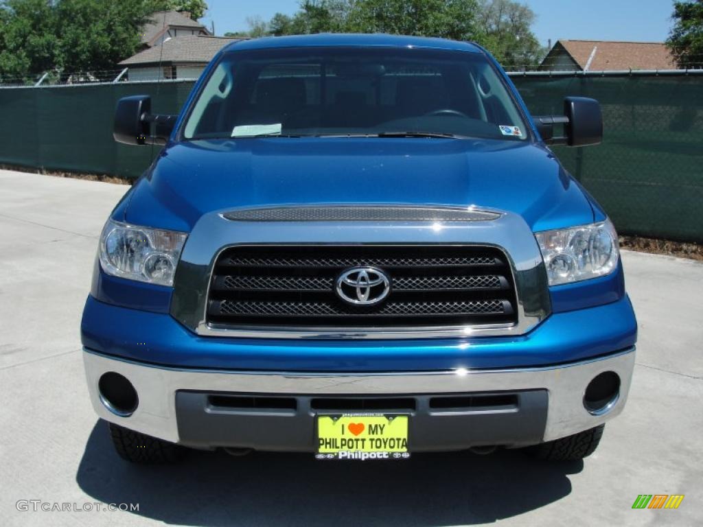 2007 Tundra Texas Edition Double Cab 4x4 - Blue Streak Metallic / Graphite Gray photo #7