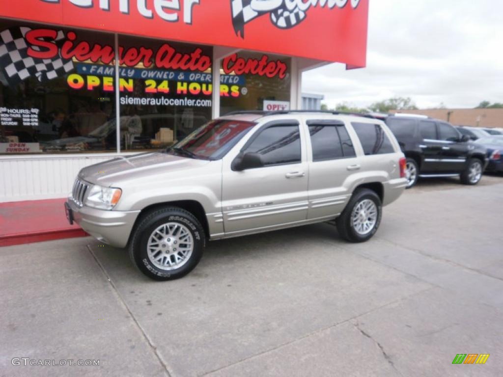 2003 Grand Cherokee Limited 4x4 - Light Pewter Metallic / Sandstone photo #2