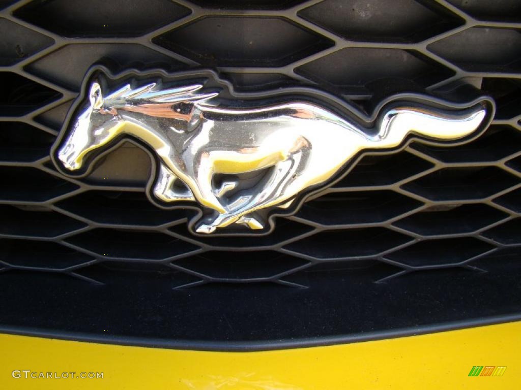 2006 Mustang GT Premium Convertible - Screaming Yellow / Dark Charcoal photo #37