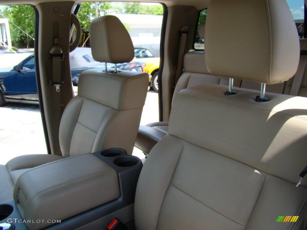 2005 F150 Lariat SuperCrew 4x4 - Aspen Green Metallic / Tan photo #10