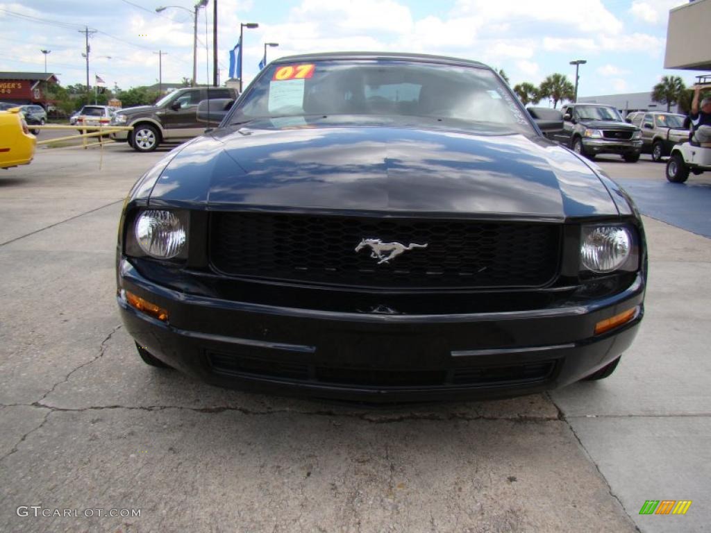 2007 Mustang V6 Premium Convertible - Black / Dark Charcoal photo #3