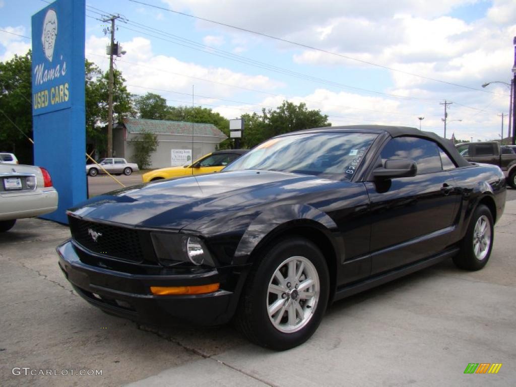 2007 Mustang V6 Premium Convertible - Black / Dark Charcoal photo #4