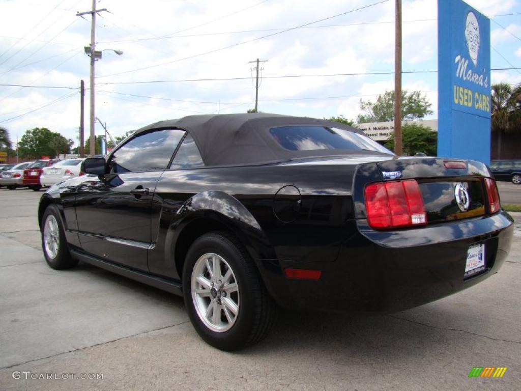 2007 Mustang V6 Premium Convertible - Black / Dark Charcoal photo #6
